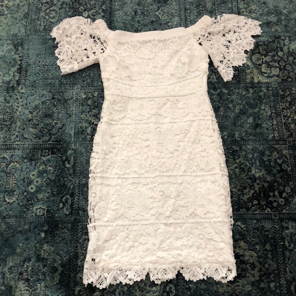 Lulus Lace Off the Shoulder Dress